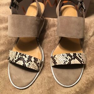 SNAKE PRINT SANDALS